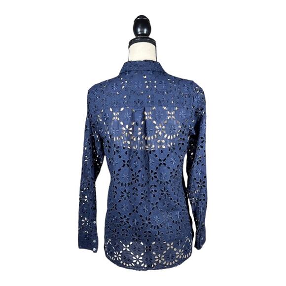 J. Crew Button Up Shirt in Embroidered Eyelet w/ Matching Cami - Picture 5 of 6